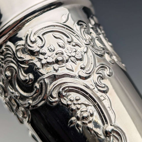 1900 British Antique Sterling Silver Vase Single Flower Vase 146g Comyns of London