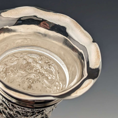 1900 British Antique Sterling Silver Vase Single Flower Vase 146g Comyns of London