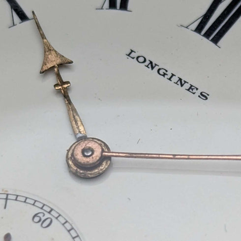 1908年頃 アンティーク ロンジン 懐中時計 純銀オープンフェース 動作良好