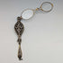 Lorgnette plegable de bolsillo de plata esterlina chapada en oro, antigüedad estadounidense