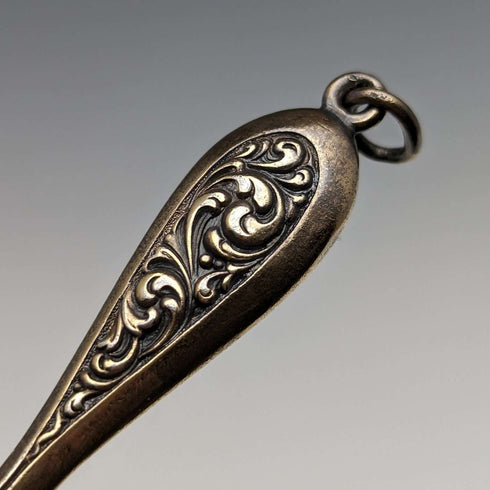 Lorgnette plegable de bolsillo de plata esterlina chapada en oro, antigüedad estadounidense
