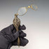 Lorgnette plegable de bolsillo de plata esterlina chapada en oro, antigüedad estadounidense