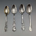Around 1900 US Antique Sterling Silver Souvenir Spoon x4 Dessert Spoon Size
