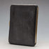 Cartera de cuero negro con adornos de plata de ley, antigua, de Gran Bretaña, 1910, M Chapman