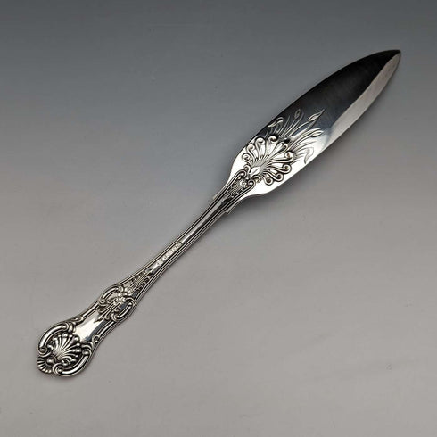 英国古董镀银鱼类分菜刀 Martin Hall