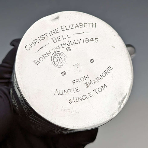 Taza de plata de ley antigua inglesa de 1885, 120 g, Mappin & Webb