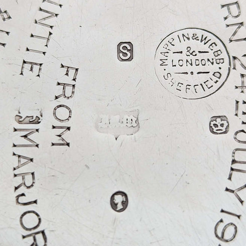 Taza de plata de ley antigua inglesa de 1885, 120 g, Mappin & Webb