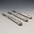 1862 British Antique Sterling Silver Dessert Cutlery 3 Pair Set Total 233g Martin & Hall Tray Included