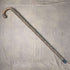 British Vintage Men's Cane, Hemp String Curved Handle, Extra Thick Brown Shaft, 90cm