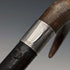 1907 British Antique Men's Cane Horn Handle Sterling Silver Decoration Black Shaft 88cm