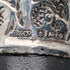 1913 British Vintage Men's Walking Stick, Sterling Silver, Round Handle, 91cm, Black Shaft