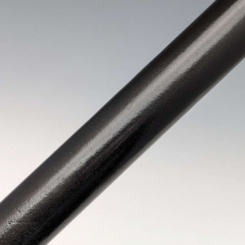 1913 British Vintage Men's Walking Stick, Sterling Silver, Round Handle, 91cm, Black Shaft