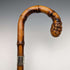 Bastón vintage para caballero, Reino Unido, 1926, mango curvo, decoración de plata de ley, fuste de bambú, 82 cm