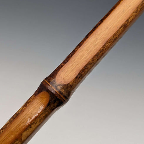 Bastón vintage para caballero, Reino Unido, 1926, mango curvo, decoración de plata de ley, fuste de bambú, 82 cm