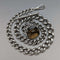 Circa 1890 British Antique Sterling Silver Albert Chain 59g Rotating Fob