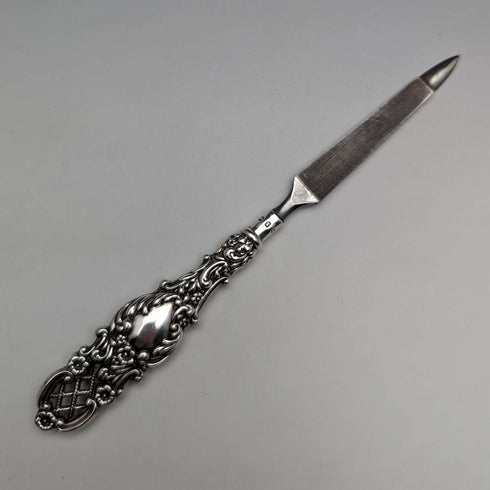 1897 British Antique Sterling Silver Handle Nail File L Bennett