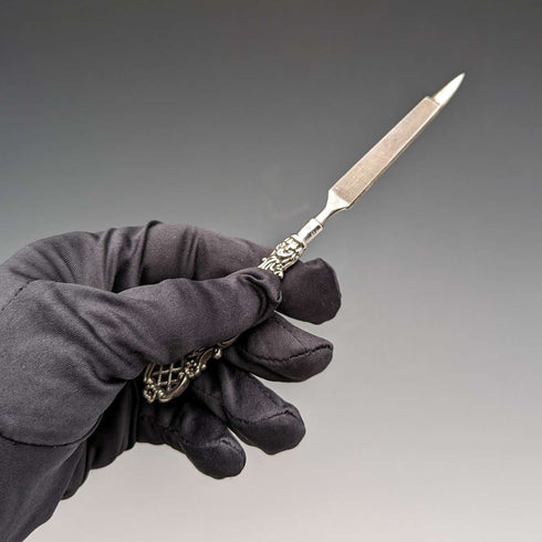 1897 British Antique Sterling Silver Handle Nail File L Bennett