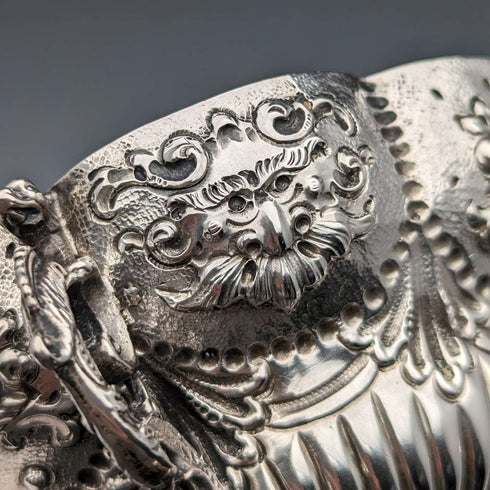 1903年 英国アンティーク 純銀製 脚付きボウル 126g Goldsmiths & Silversmiths
