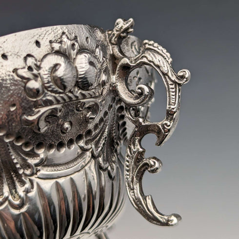 1903年 英国アンティーク 純銀製 脚付きボウル 126g Goldsmiths & Silversmiths