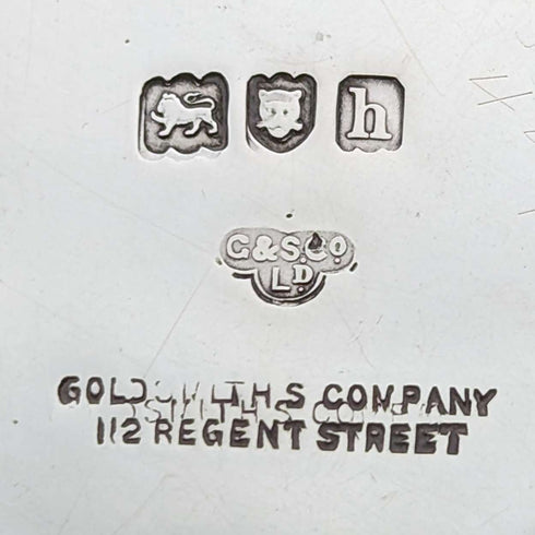 1903年 英国アンティーク 純銀製 脚付きボウル 126g Goldsmiths & Silversmiths
