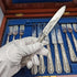 1861 British Antique Silver Plated Cutlery Set of 6 Elkington Wooden Box