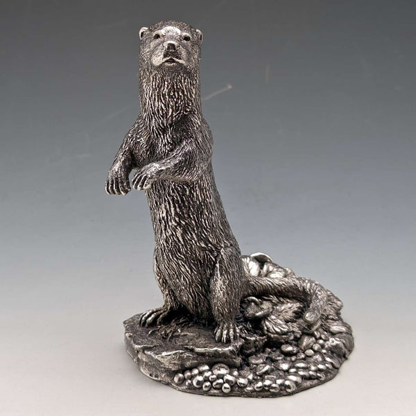 UK Country Artist Company Otter Sterling Silver Sculpture Figurine