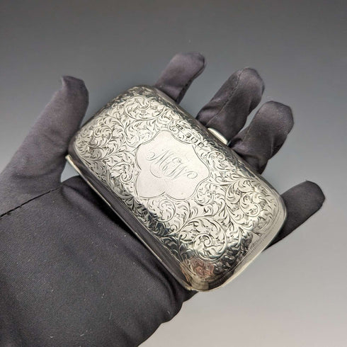 1919年 英国アンティーク 純銀製コインパース 69g William Hair Haseler