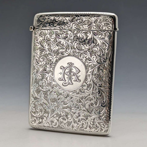 Tarjeta de visita de plata de ley, antigua, británica, de 1898, 62 g, William Neale