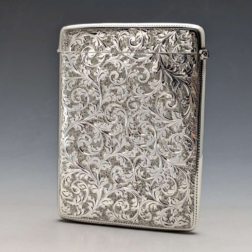 Tarjeta de visita de plata de ley, antigua, británica, de 1898, 62 g, William Neale