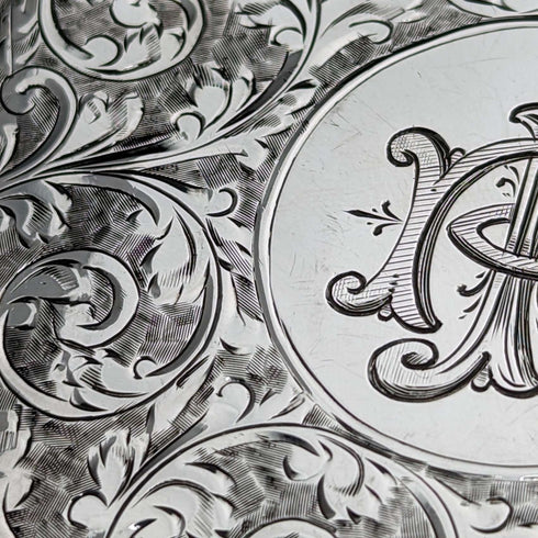 Tarjeta de visita de plata de ley, antigua, británica, de 1898, 62 g, William Neale