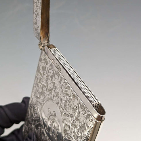 Tarjeta de visita de plata de ley, antigua, británica, de 1898, 62 g, William Neale