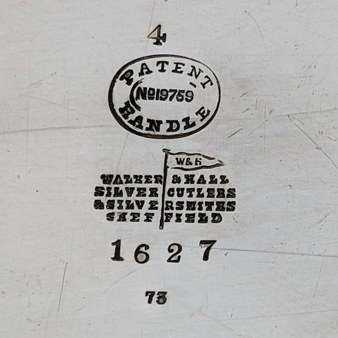 约1885年 英国古董镀银茶壶 Walker & Hall