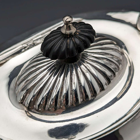 Circa 1900 British Antique Silver Plated Tea Kettle Set John Pound