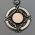 Circa 1923 British Antique Sterling Silver Albert Chain 56g Medal Fob