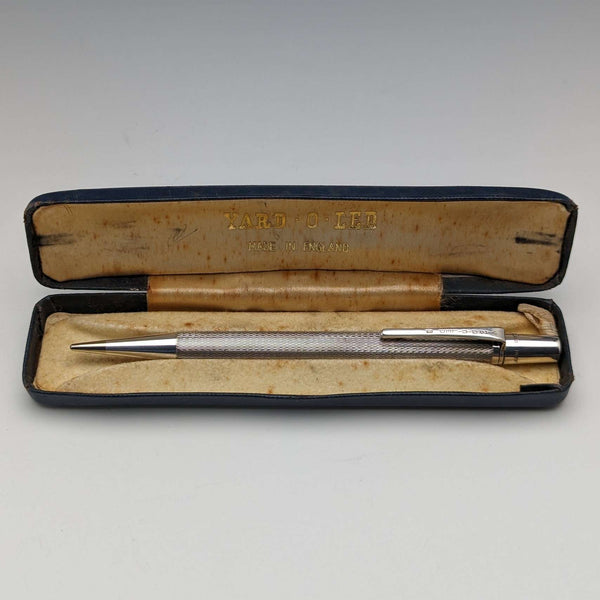 1970 British Yard O' Red Sterling Silver Propelled Pencil with Case
