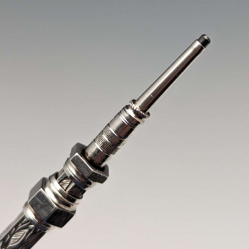 British Antique Mechanical Pencil Bloodstone Decoration Telescoping 84-108mm
