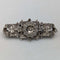 Broche de plata de ley con diseño floral, antigüedad británica de 1895, Adie & Lovekin