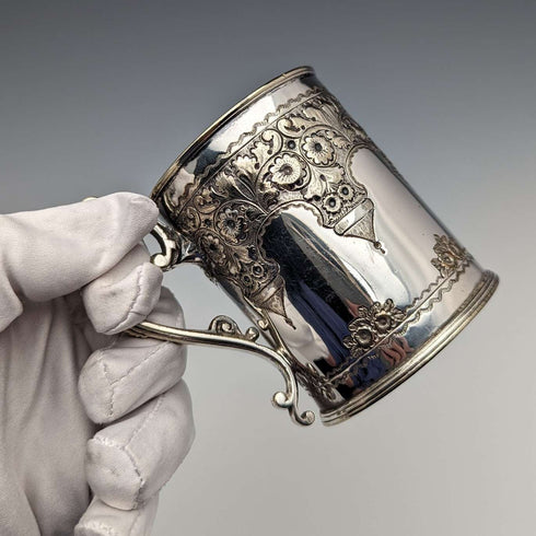 Jarra de plata chapada, antigüedad británica de alrededor de 1870, Cooper Brothers