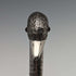 Bastón antiguo británico para dama, empuñadura de plata con cabeza de cisne, 77 cm