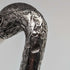 Bastón antiguo británico para dama, empuñadura de plata con cabeza de cisne, 77 cm