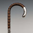 1909년 영국제 앤티크 여성용 스테이크, 순은 장식, 커브 핸들, 87cm