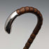1909년 영국제 앤티크 여성용 스테이크, 순은 장식, 커브 핸들, 87cm