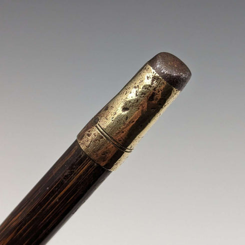 1909년 영국제 앤티크 여성용 스테이크, 순은 장식, 커브 핸들, 87cm