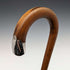 1922 British Antique Men's Cane, Bent Handle, Tan Color Shaft, 86cm