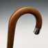 1922 British Antique Men's Cane, Bent Handle, Tan Color Shaft, 86cm
