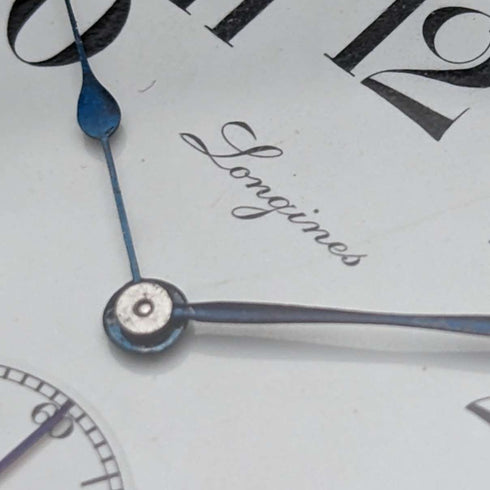 Circa 1912 Antique Longines Pocket Watch Railway Clock Cal18.49 Good working condition