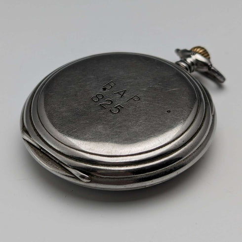 Circa 1912 Antique Longines Pocket Watch Railway Clock Cal18.49 Good working condition