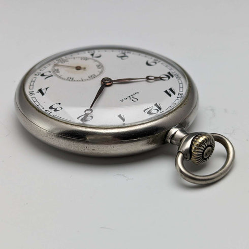 Circa 1930 Vintage Omega pocket watch Alloy case Open face Good working condition