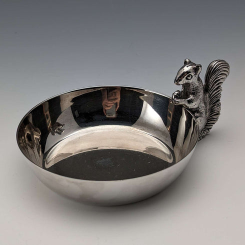 British Vintage Silver Plated Squirrel Decor Bowl Dish VINERS