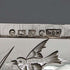 1881 British Antique Sterling Silver Card Case Japonisme Decoration 63g Deakin and Nephew
